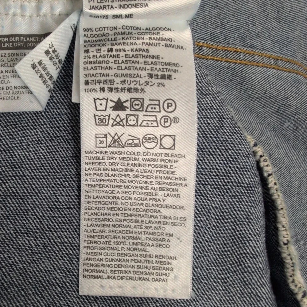 Levi's Trucker Denim Jacket Mens XL Dark Wash Faded Indigo Blue Jean 72334